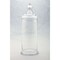 CC Home Furnishings 19" Clear Cylindrical Shaped Glass Jar with Finial Lid